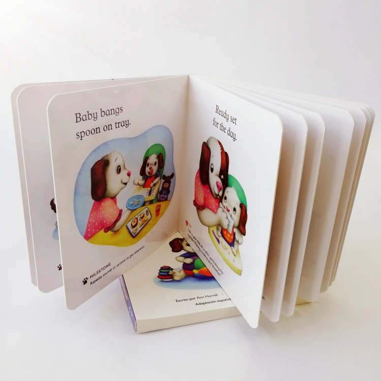 Chinese printing factory OEM round corner colorful custom baby board book printing / children learning puzzle book