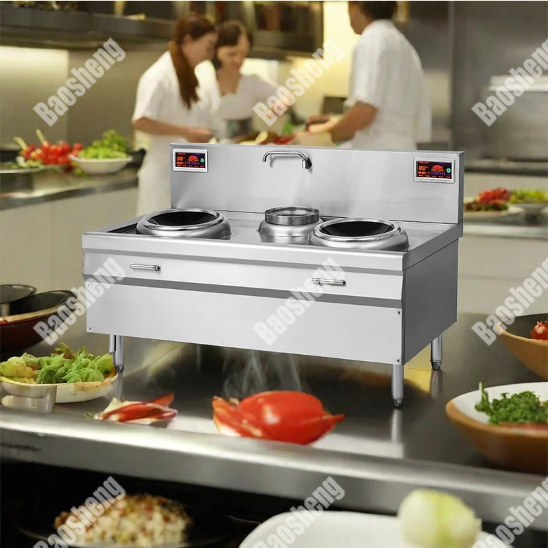 15KW Restaurant Kitchen Equipment Electric Magnetic Cooking Stove Soup Pot Commercial Induction Cooker Boiler