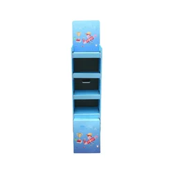 Customize Printing Shop Promotional Cardboard 3-Layer Stationery Display Rack