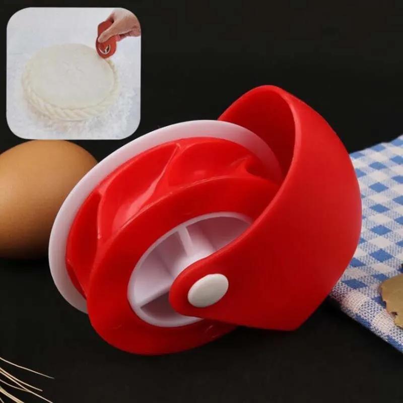 Pizza Cutter Roller Knife Plastic Manual Twist Wheel Baking Tool Kitchen Pasta Cutting Wheel Roller Home Pasta Cutter