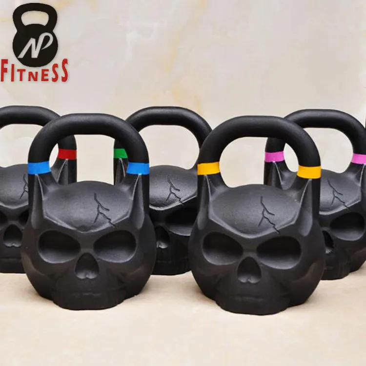 New Style  Cast Iron black Skulls kettlebell Custom kettlebell