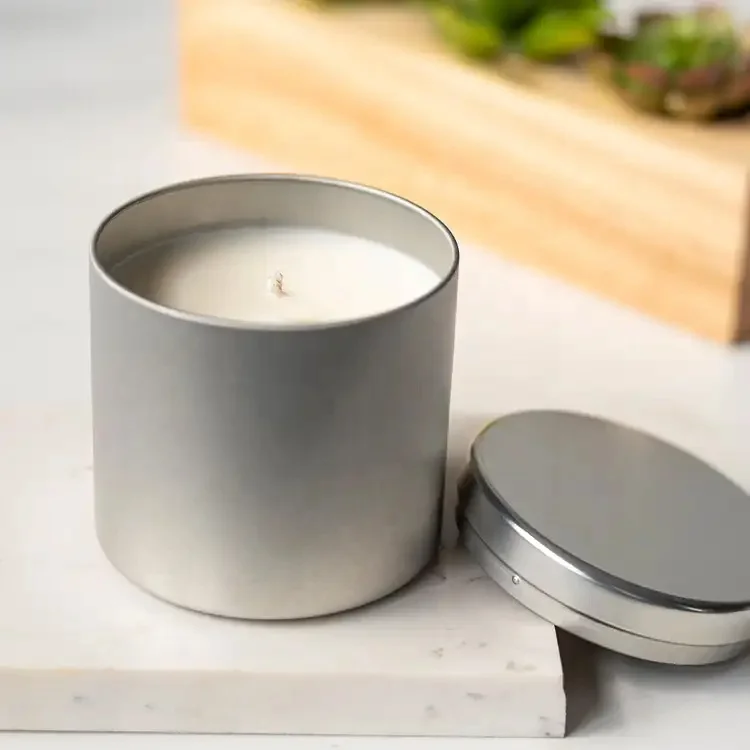 Custom Multi Colored Tall Seamless Jars Candle Making Snack Food Storage Box Metal Can