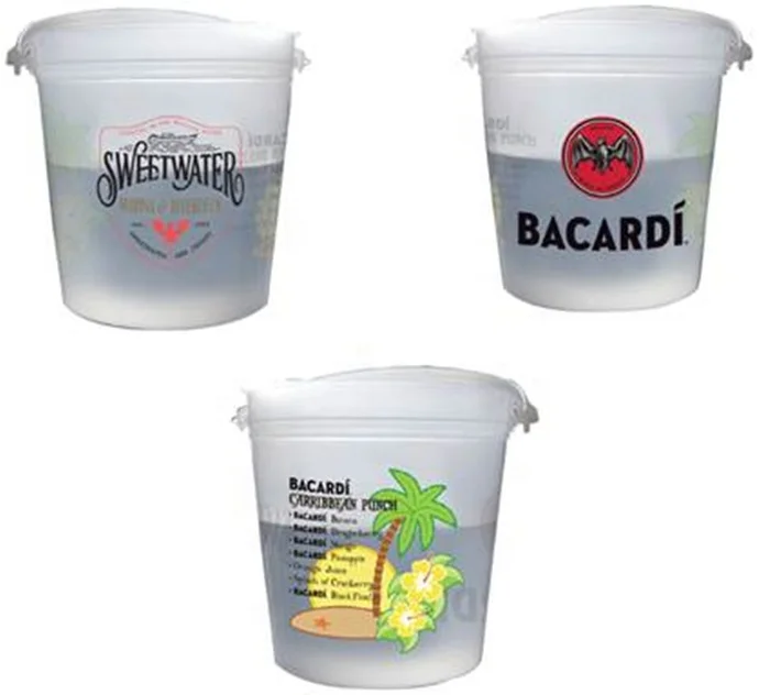 32OZ Bacardi Handled cold drink bucket