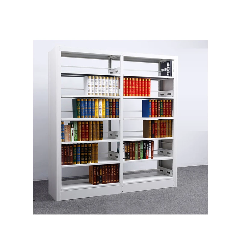 
School Metal Double Side Steel Used Malaysia Designs Modern Bibliotheque Bookshelf Library 