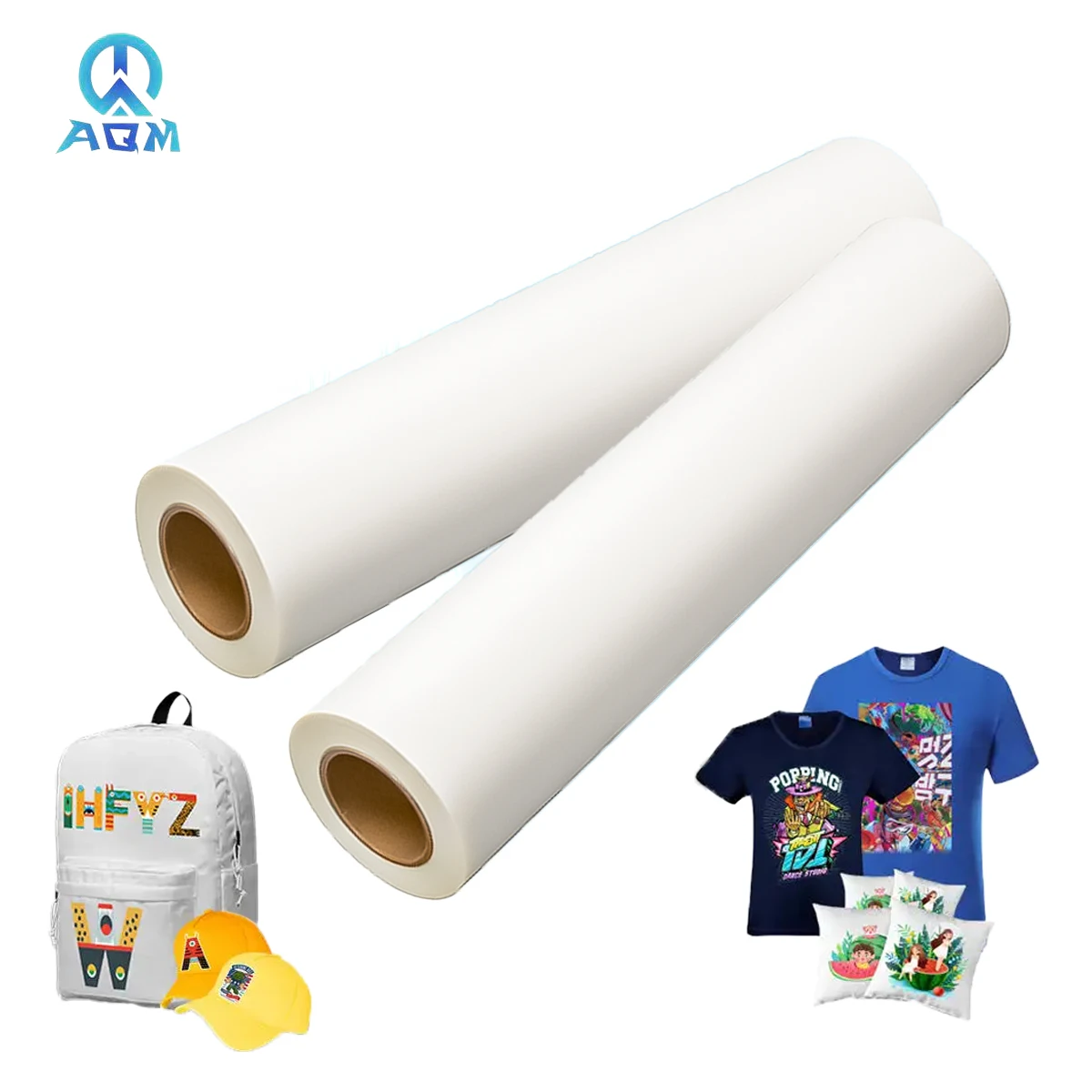 AQM DTF Heat Transfer Film Factory Wholesale 0.065USD/PCS PET Sheets/Roll Thickness 75/100um Matte Clear Pretreat DTF Film