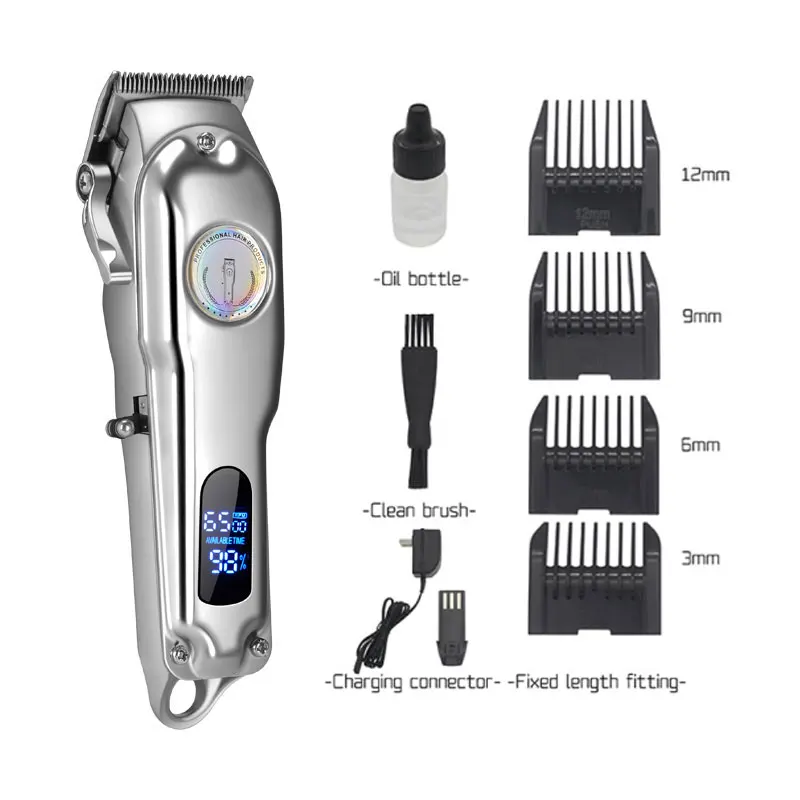 Cordless finishing hair trimmer professional barber shop hair clippers beard trimer for men usb hair cutter machine powerful set