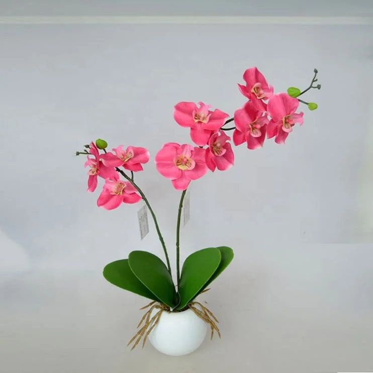 Cheap prices artificial orchid flowers bonsai wedding decorative phalaenopsis butterfly