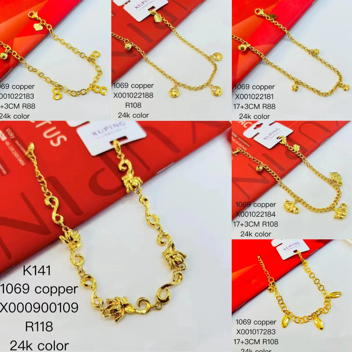 Lasted XUPING Jewelry Professional Manufacturers Bracelets Trendy 24K Gold Plated Gorgeous Anklet Bracelet Fashion Jewelry