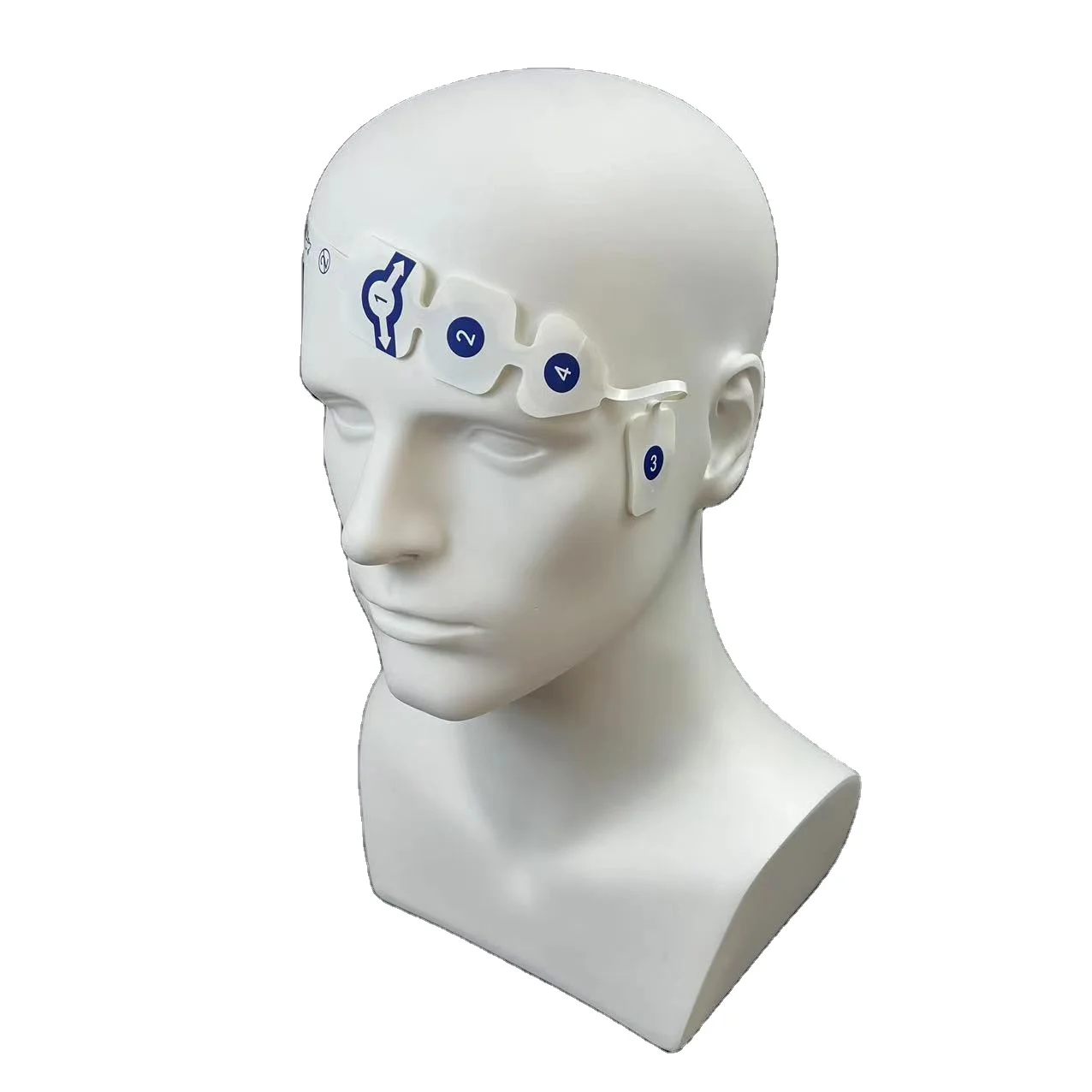 Disposable forehead paste EEG sensor with 4 electrodes