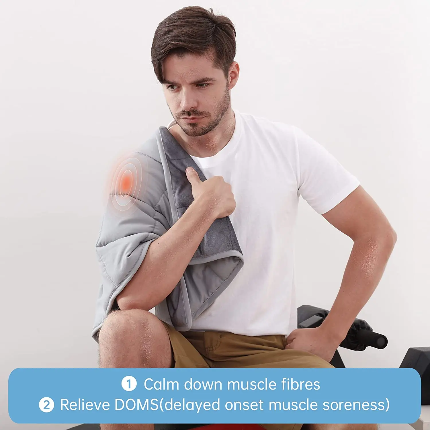 Home textile china Soft Cooling Small Heavy Throw Blanket with Glass Beads Weighted Lap Pad for Kids Adult Pet