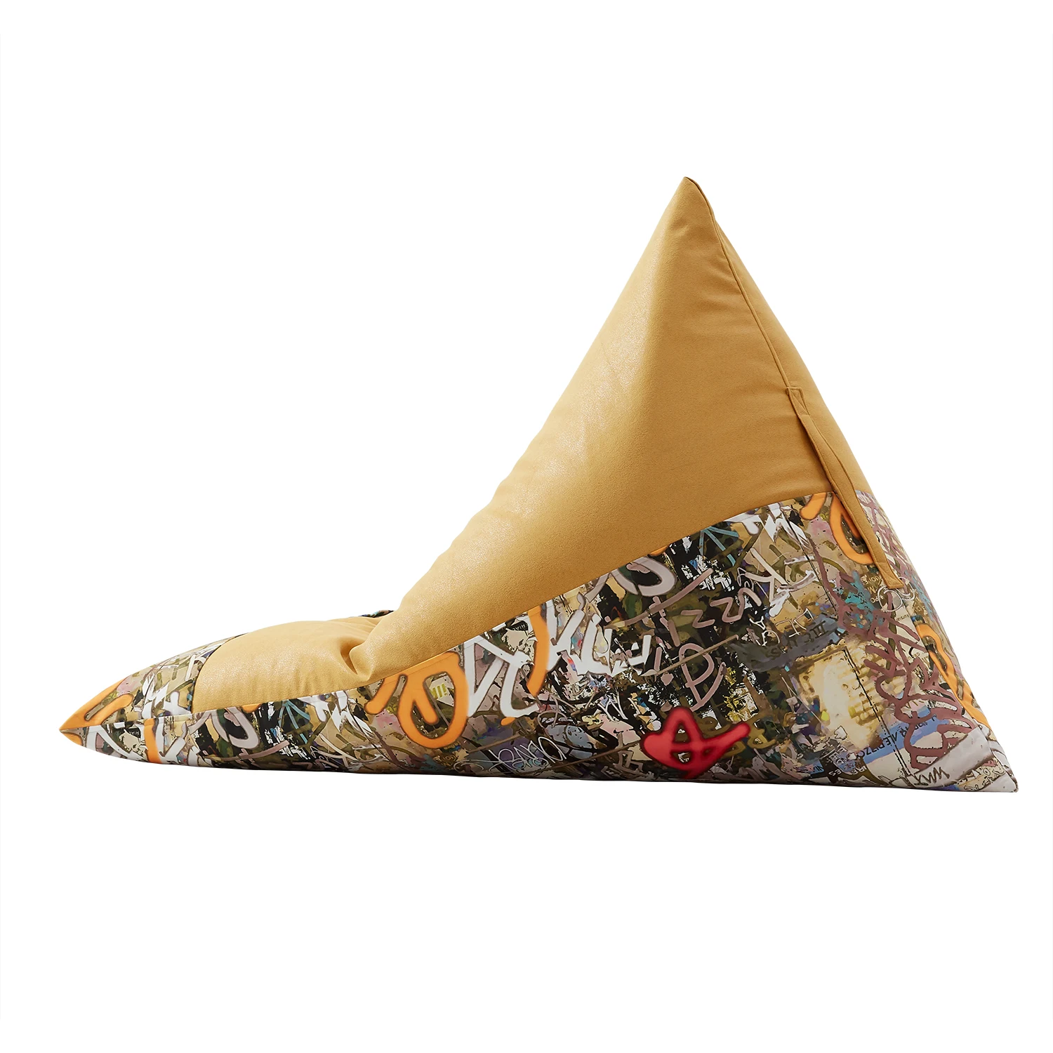 
abstract panting art orange color Leisure Lazy Sofa Single Casual Bag Couch Living Room Beanbag Sofa & Foot Stool 