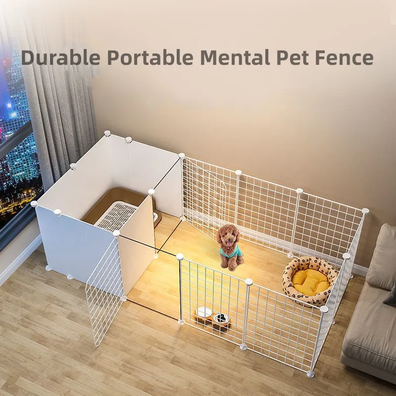 Wholesale Dog Cage House Detachable Metal Fence Pets Dogs Enclosure Detachable Metal Fence