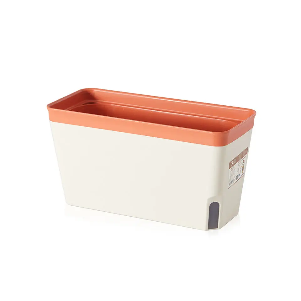 High quality Automatic Water Absorbing Pots Cotton Rope Self Watering Planter Flowerpot Rectangle Plastic Lazy Flower Pot