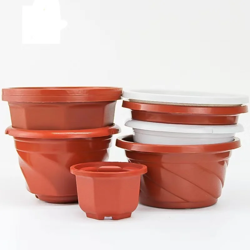 wholesale hanging round  flower pots large plastic plant growing bonsai pot holder hanger garden hanging baskets planter