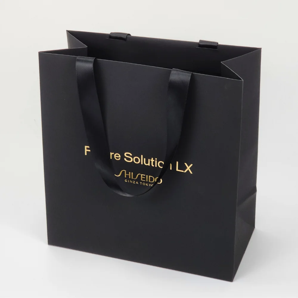 Luxury Paper Shopping Paper Packaging Paper Shopping Gift Bag With Ribbon