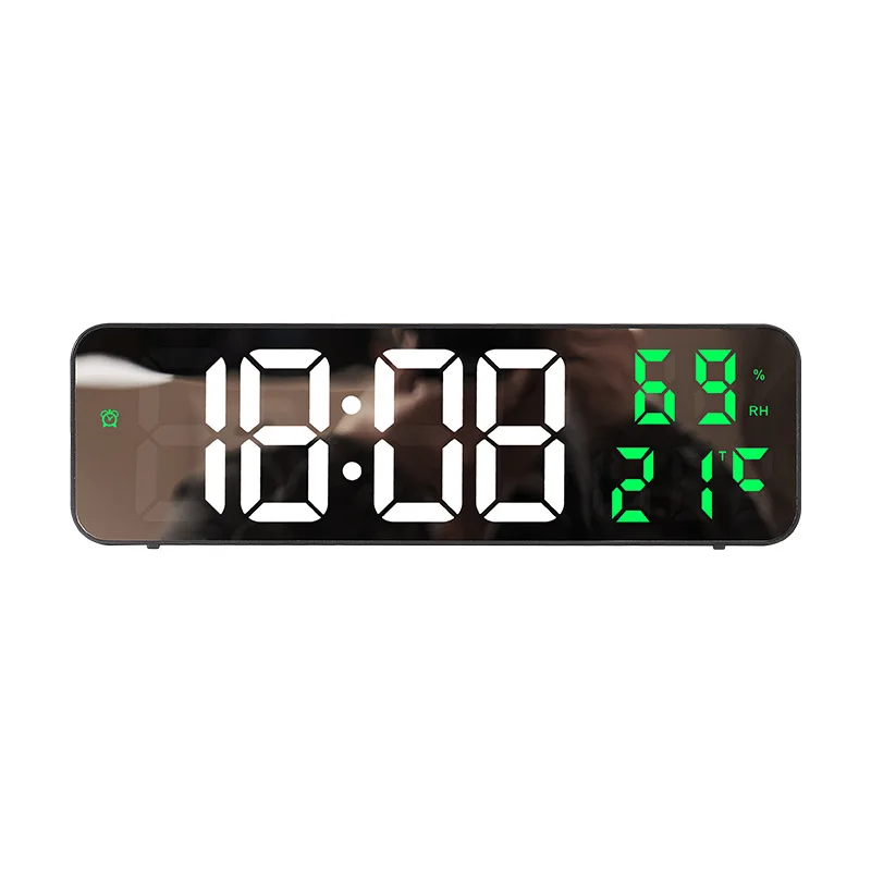 New LED Alarm Clock Multifunctional Electronic Voice Controlled Snooze