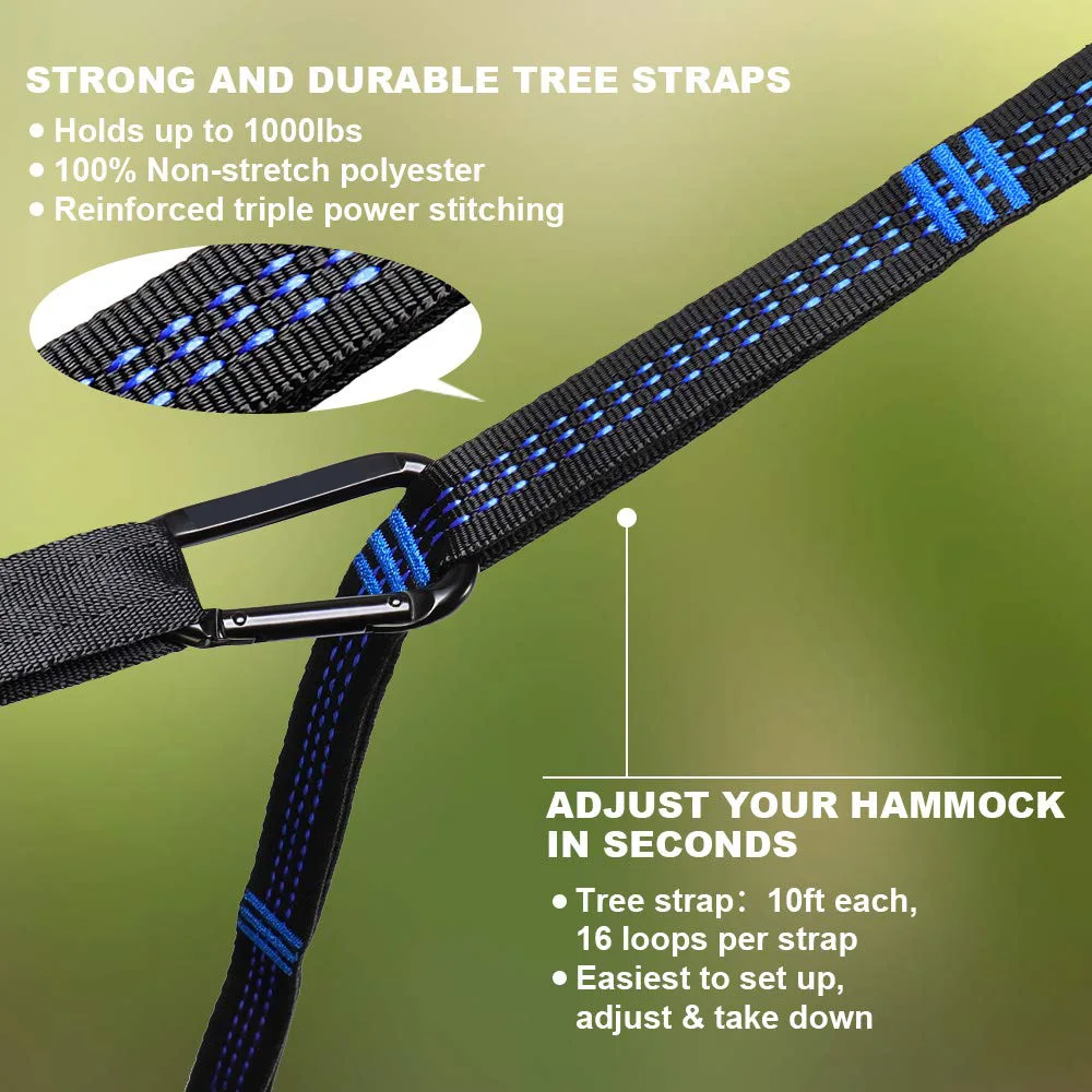 Parachute hammock  lithe fabric hammock for camping with family nylon two person hammock lightweight