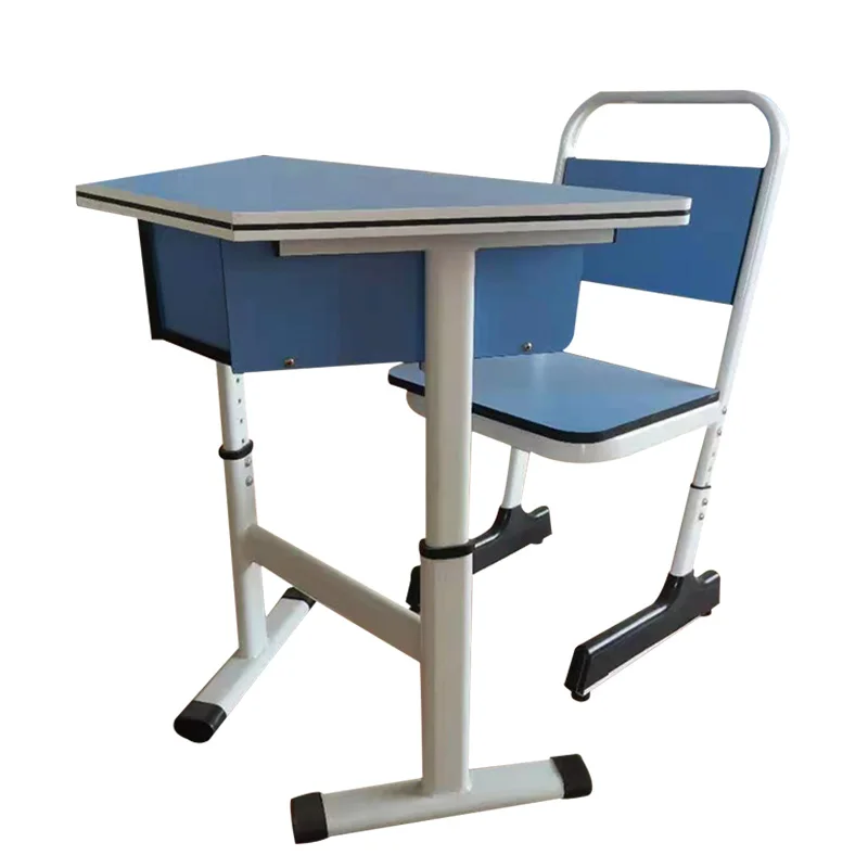Индивидуальный ODM/EDM классный стол для студентов с регулируемой высотой, набор из трапециевидного стола и стула, комбинированная школьная мебель, стол и Набор стульев