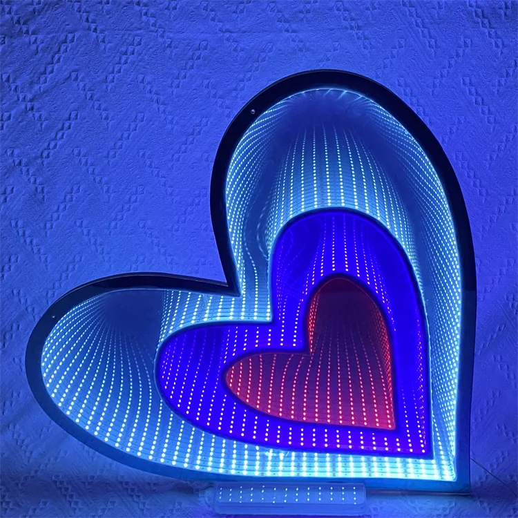 Hot Sale Commercial Neon Sign 3D Infinity Mirror Christmas Led Neon Sign For Shop Party Creative Neon Signs Custom