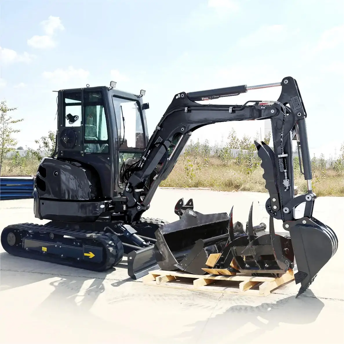 Free shipping 3ton 2 ton mini excavator all terrain crawler small excavator machine
