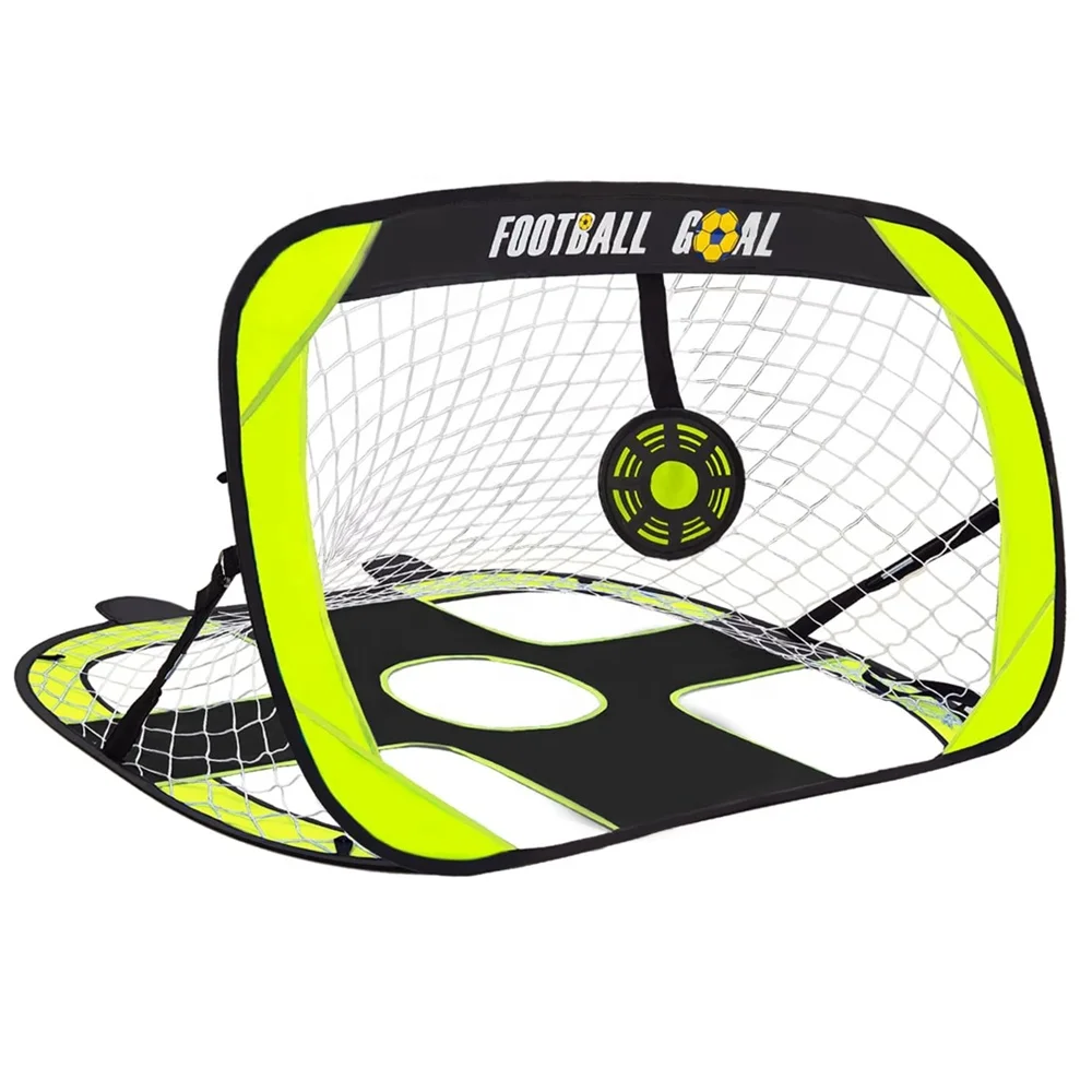 High Quality 2-in-1 Pop up Soccer Goal and Target Portable Mini Football Goal with Carry Bag for Training and Sports