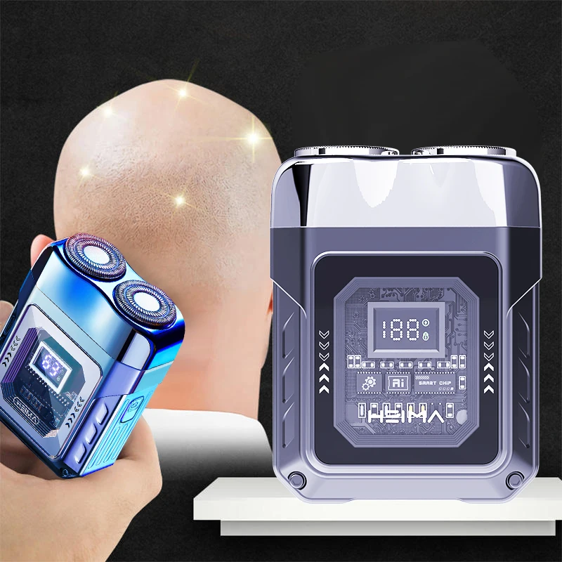 Best Usb Rechargeable Twin Blade Pocket Size Travel Smart Waterproof Mini Portable Electric Shaver For Men Electric Razor Shaver