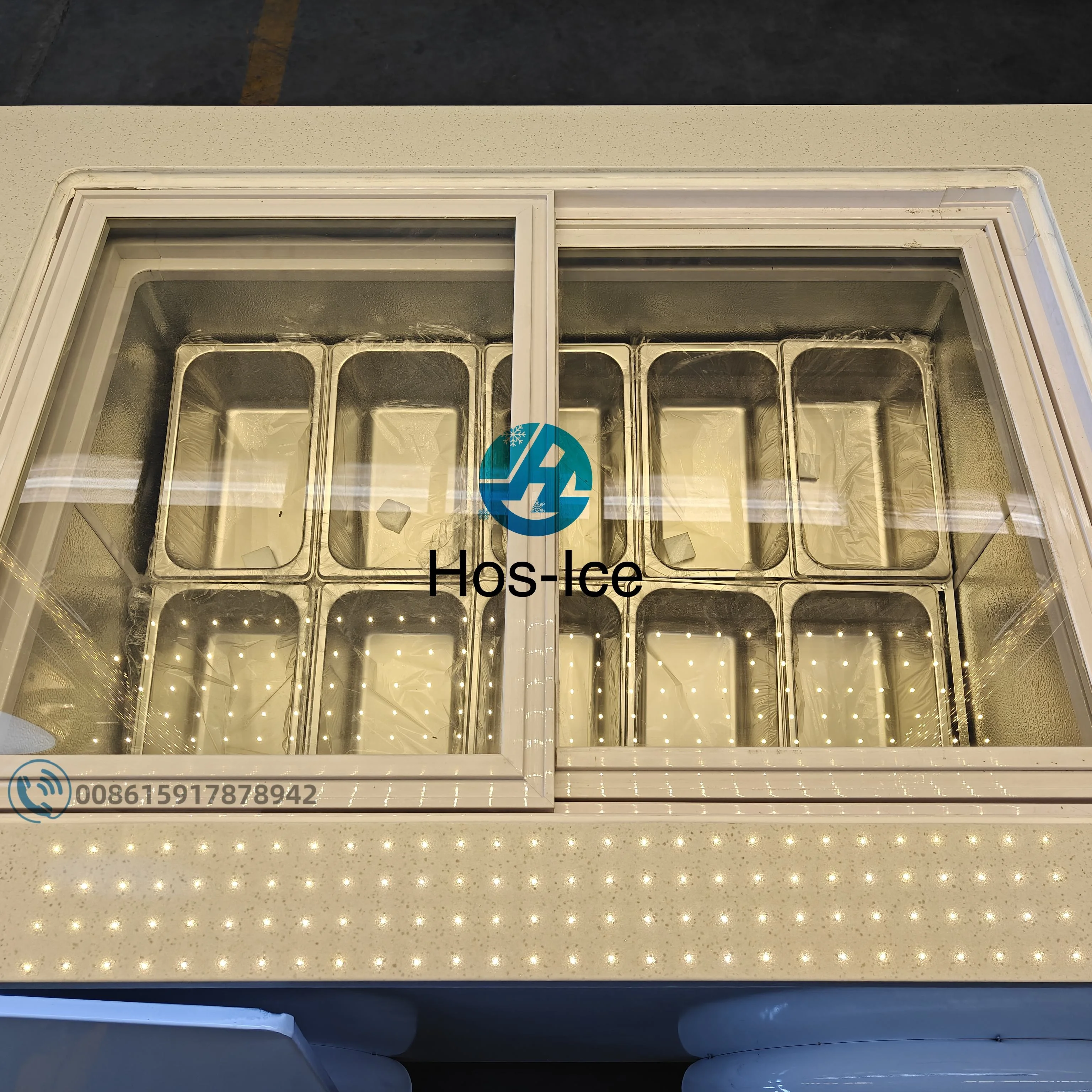 Hot sell customized four wheeled food truck ice cream cart popsicle display freezer food cart