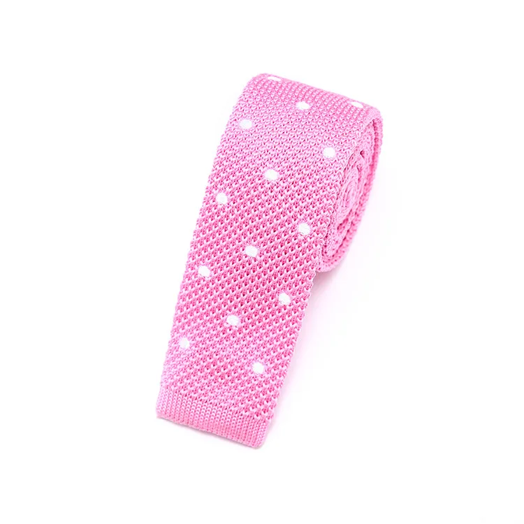 Cross-border sources adult men and women couples tie embroidered flat head tie fashion casual polka dot pattern trend tie