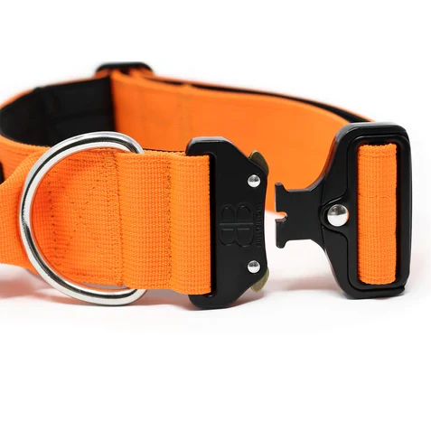 Wholesale Durable 25/38/50 mm Tactical Camo Blue Soft Neoprene Padded Bully Combat Dog Collar With Handle