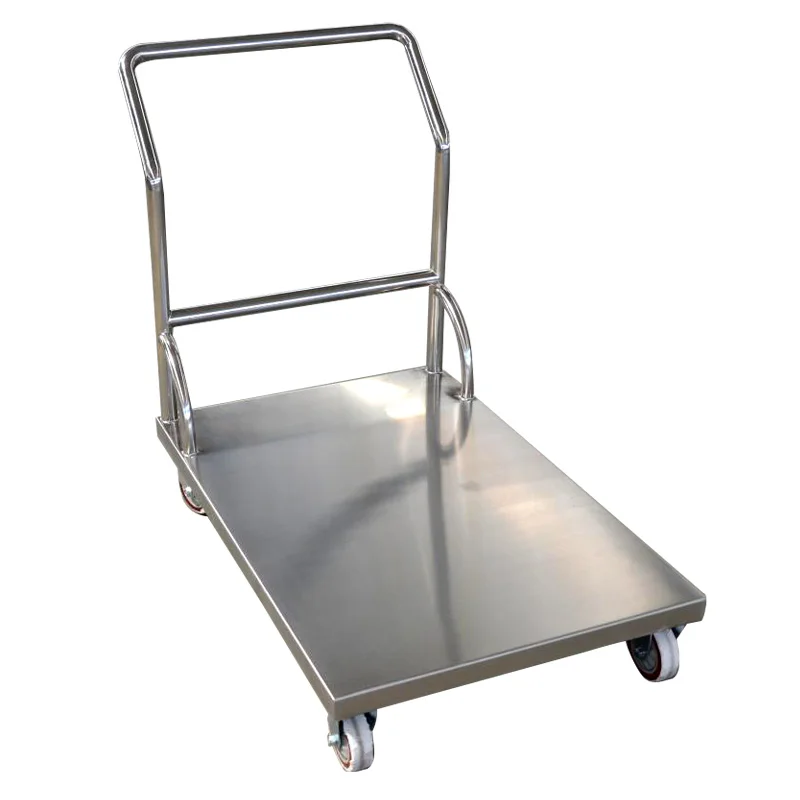 High Quality Heavy Duty Folding Carts Stainless Steel Hand Truck / Stainless Steel Platform Trolley