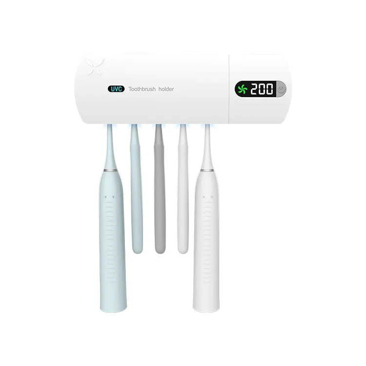 New Popular Wall Mount UV Toothbrush Sterilizer Toothbrush Holder with Fan Drying