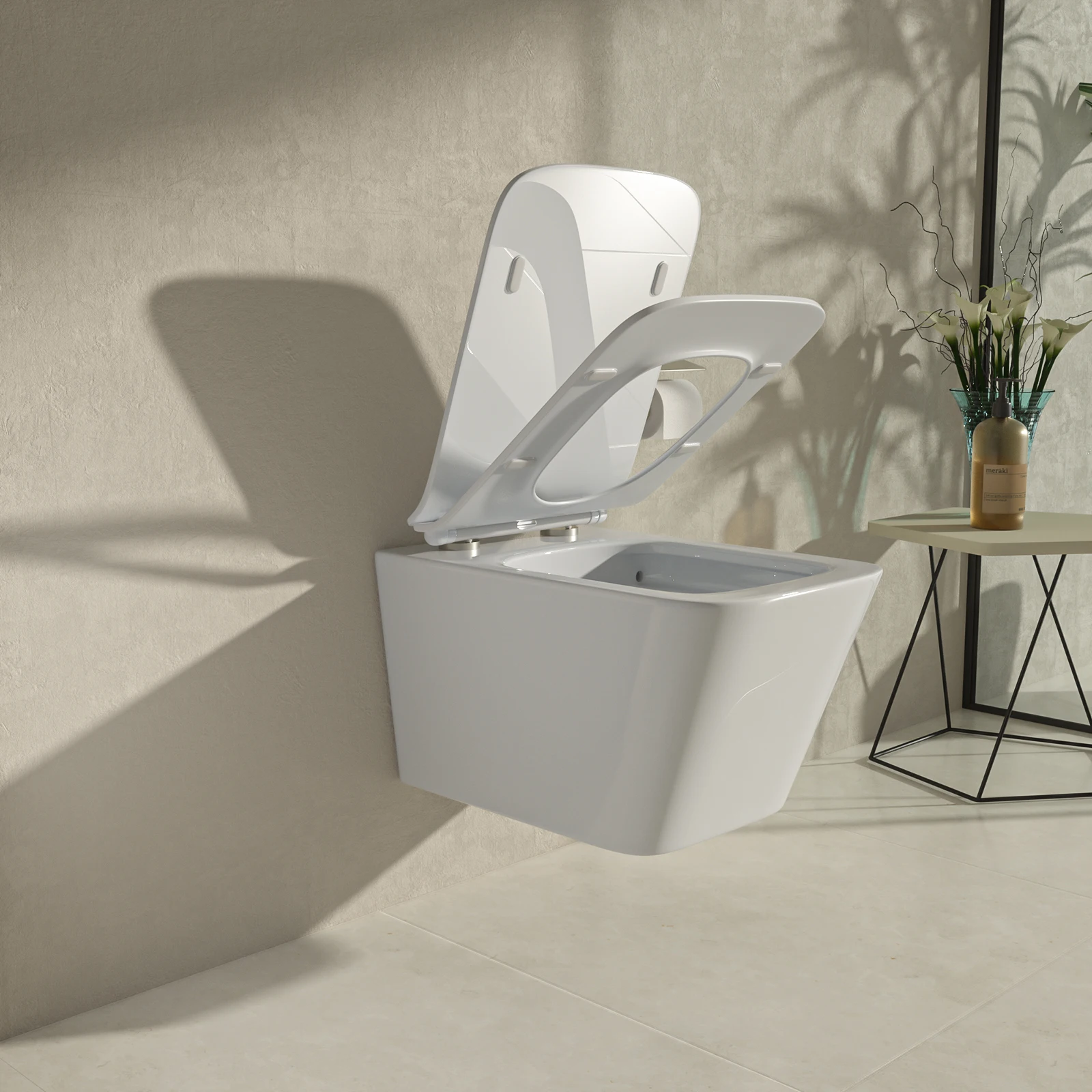 In-Wall Toilet Combo Set & Carrier System Wall Mounted Toilet with Soft Closing Seat 1.1GPF/1.6 GPF Dual Flush White 21 * 16