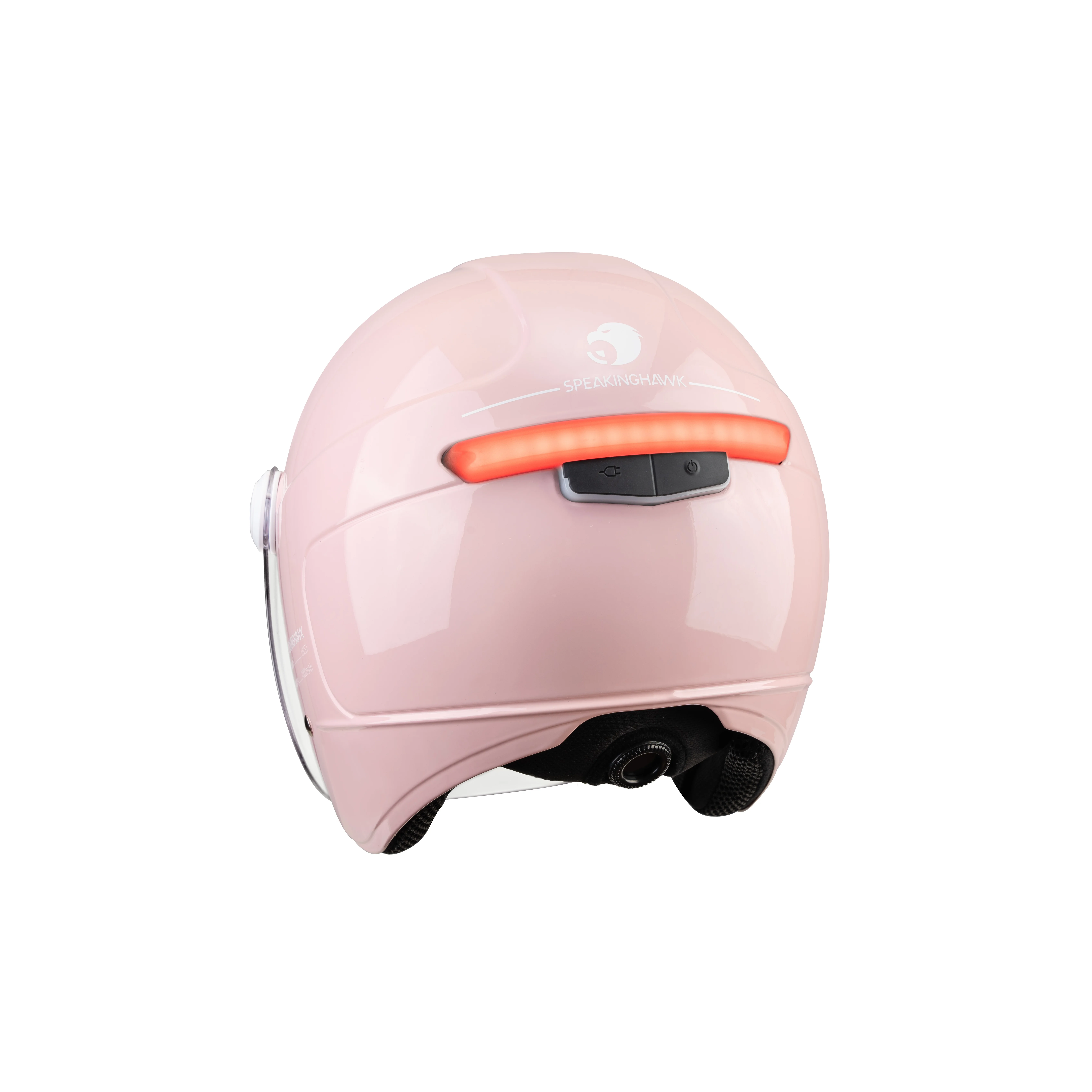 Smart 3/4 Half Face Motorcycle Helmet For Leisure - LED edition