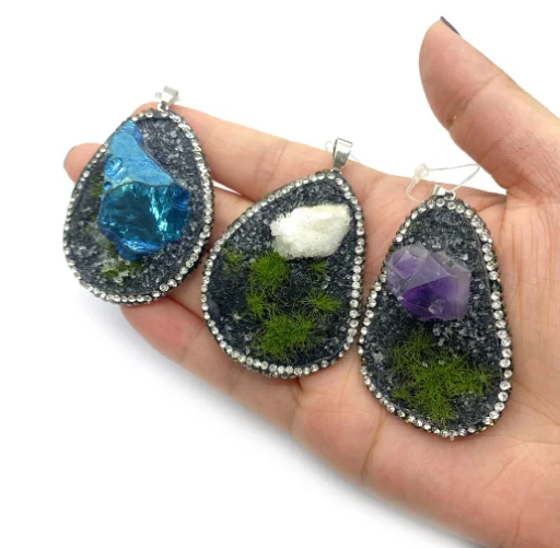 Cheap Natural Quartz Stone Faceted Flat Round Pendant charms Druzy Stone for DIY Earring Necklace Bracelets jewelry making.png