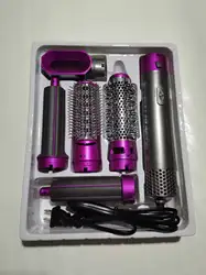 Hot selling colourful hair dryer hot air brush 5 in 1 one-step electric hair dryer brush replaceable hot air comb
