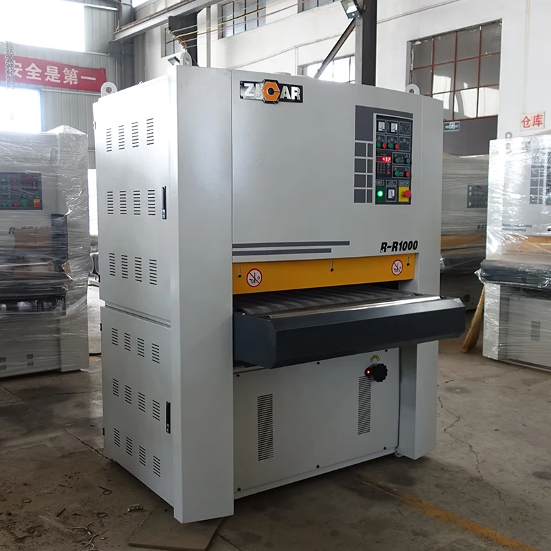 ZICAR Furniture Hardwood Wide Belt Wood Lacquer Sanding Machine For Plywood Decorative Panels Sander