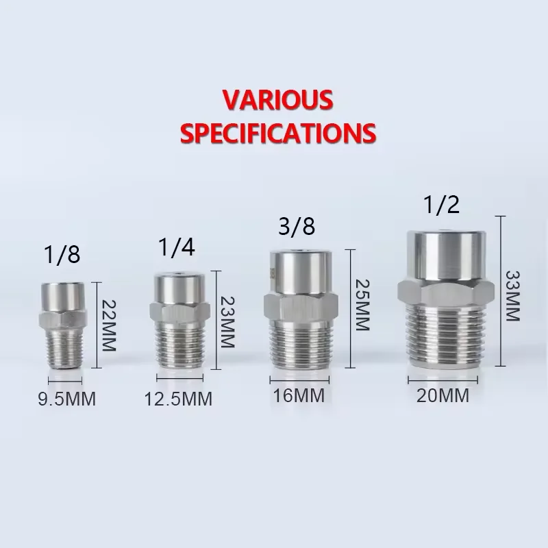 BYCO One Piece Body Stainless Steel Full Cone HH Cleaning Spray Nozzle