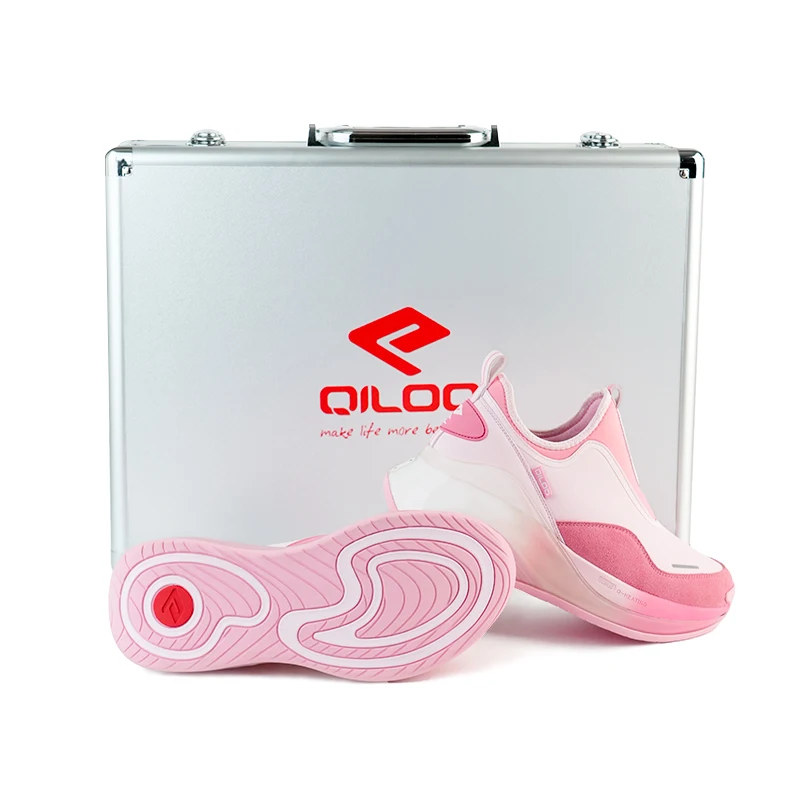 QILOO Trendy Unisex Smart Heating Shoes for Autumn Winter Graphene Technology Warming Leather Shoes with Rubber Insole Men Women