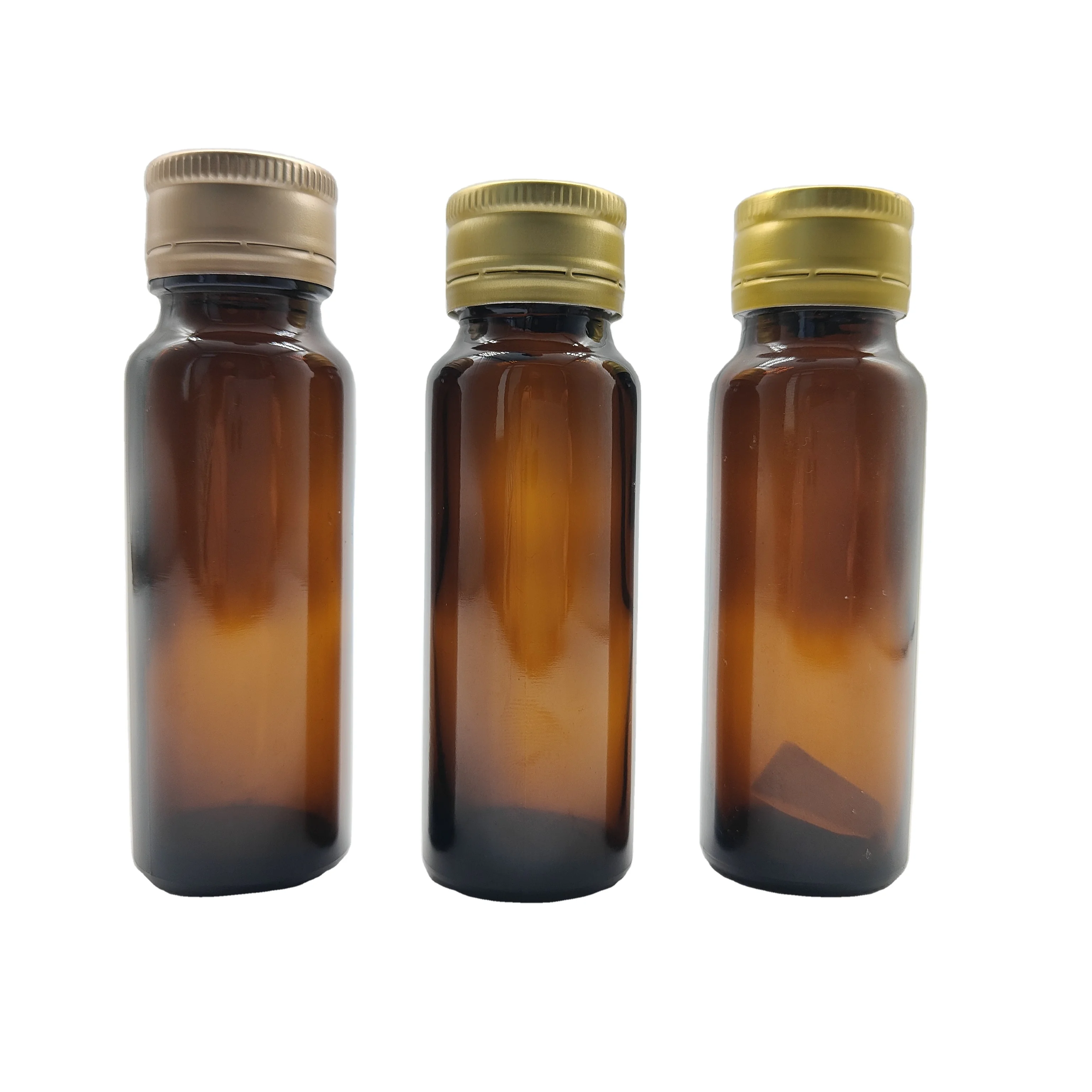 Hot sale popular 50ml Oral liquid brown clear glass bottle with cap