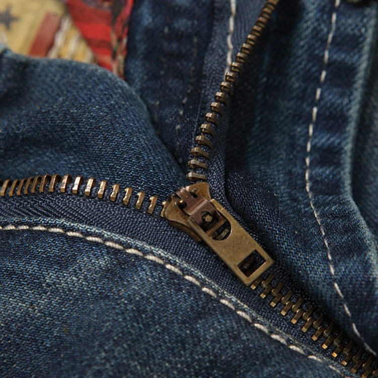 High Quality Vintage Ripped Skinny Jean Straight Denim Distressed Jeans for Men