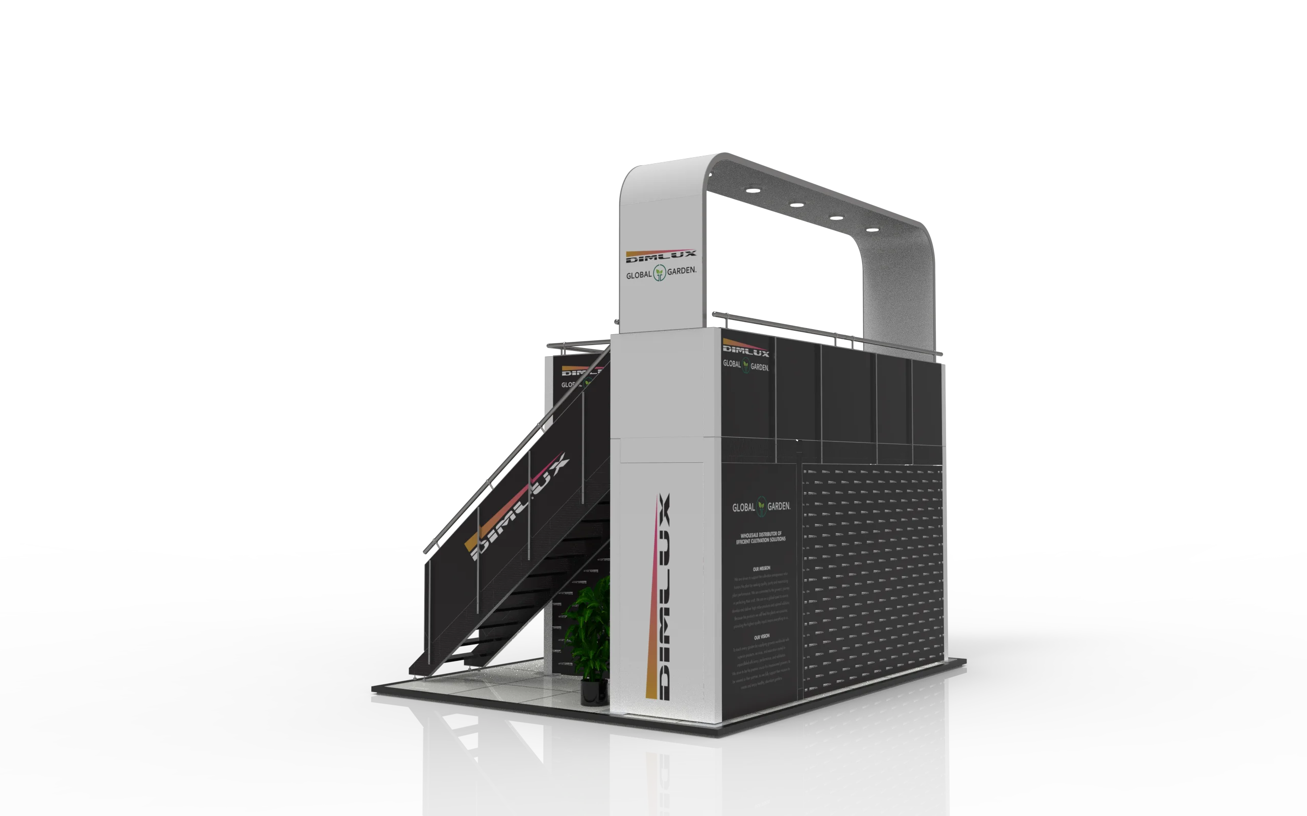 Expo торговой выставки Double Deck модные выставочный стенд с полками выставочная витрина стенды Аренда