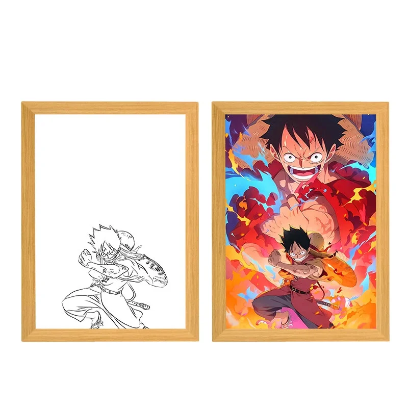 Modern LED Light Painting TikTok One Pieces Jujutsu Kaisen Decorative Art UV Printed Lamp