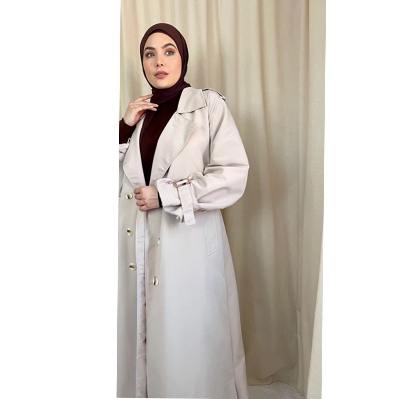 Traditional Muslim Clothing&accessories Modest Dressing Blouses Trench Coats Dubai Abaya