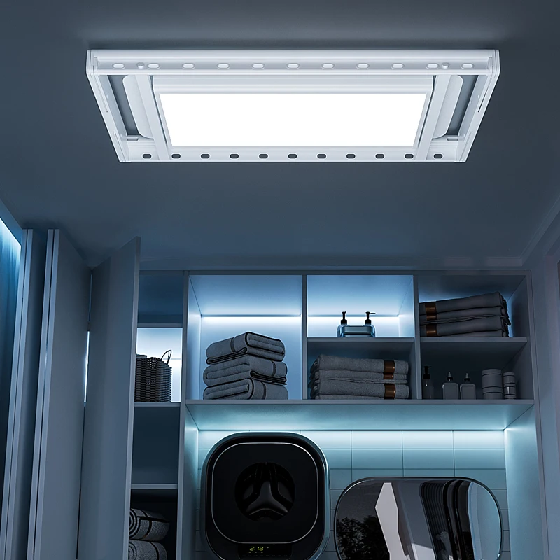 2024 New design Ceiling Mounted Electric Lifting Drying Rack Intelligent Auto Folding New Drying Racks