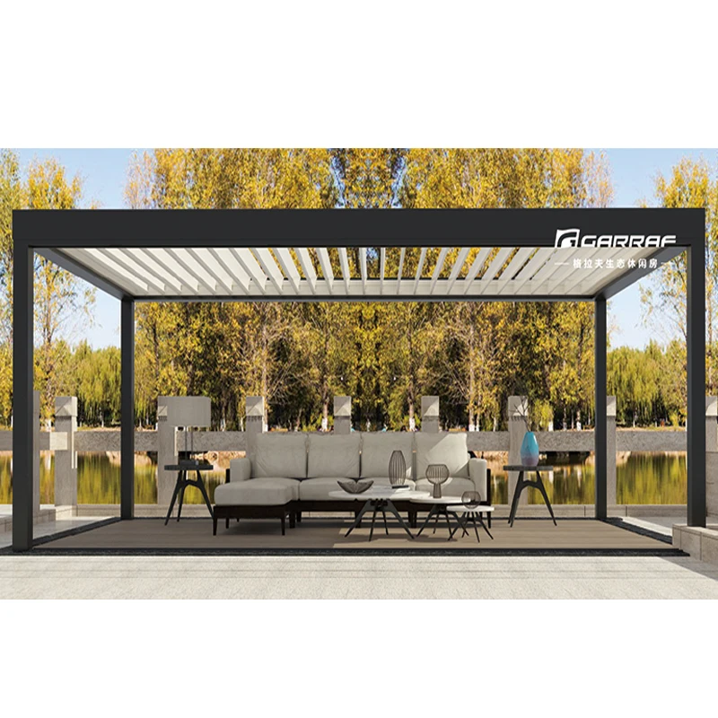 Wholesale Outdoor Living Waterproof Electric Louver Roof Awning Canopy Gazebo Bioclimatic Aluminum Pergola