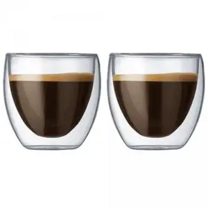 Double Wall Glass 80ml Coffee Cup Glass Double Wall Tea Cup