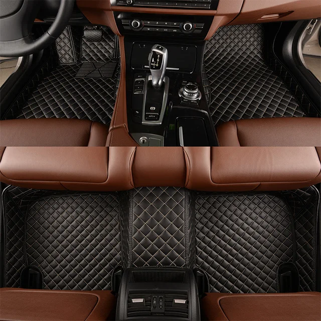 Customized color pattern car mat all weather waterproof all weather leather car floor mat