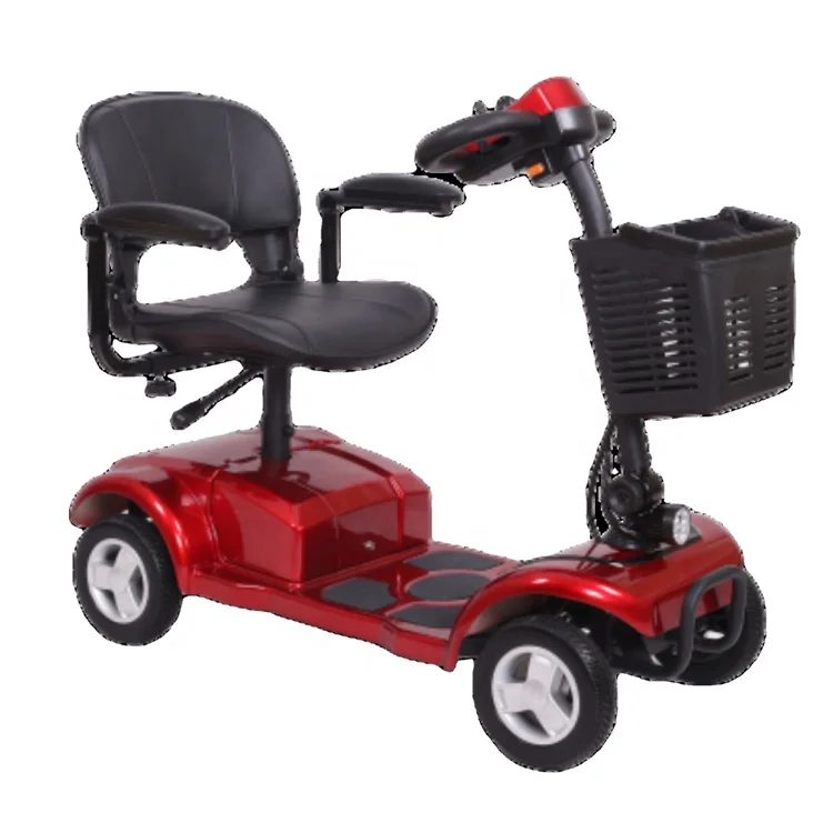 Safety electric 4 wheel scooter portable handicapped electric scooter with chair