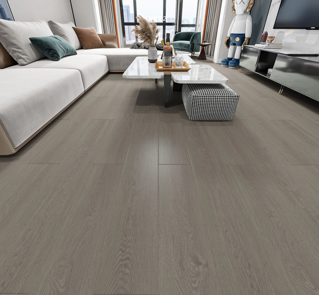 Interlocking laminated floor