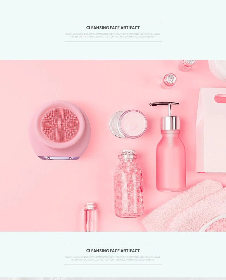 Silicone Face Brush/N Usb Recharge Face Cleansing Brush Electric Electric Cleansing Vibration Brush Face Cleaner